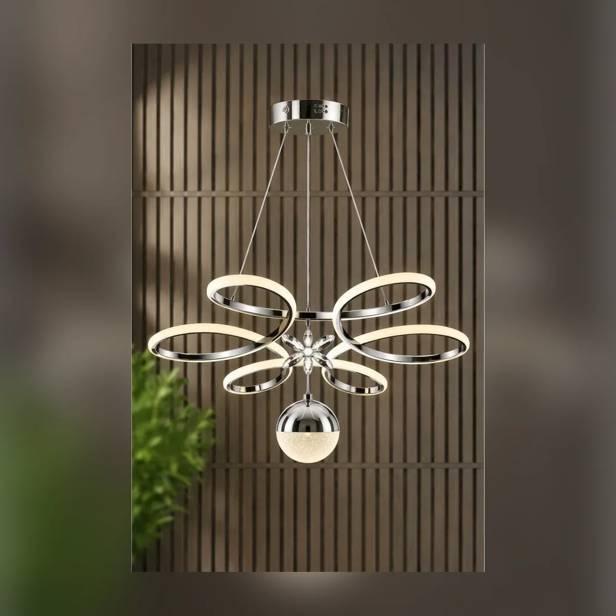 Atlas Çiçek Kıvrım LED Avize