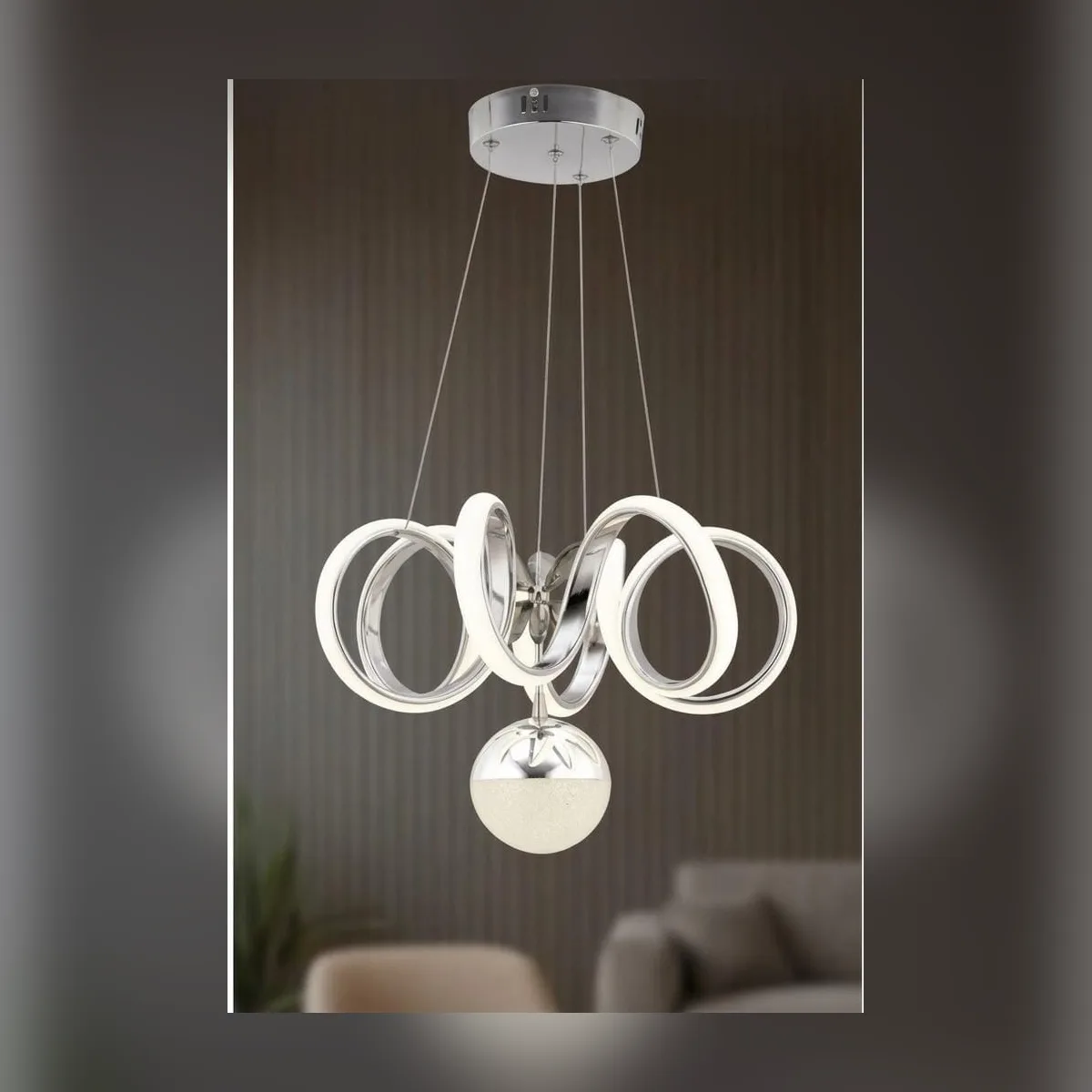 Spica Kıvrım Küreli LED Avize